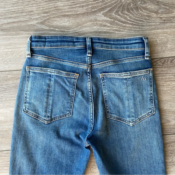 Rag and Bone Blue Nina High-Rise Skinny Jeans Exmoor - Picture 14 of 14